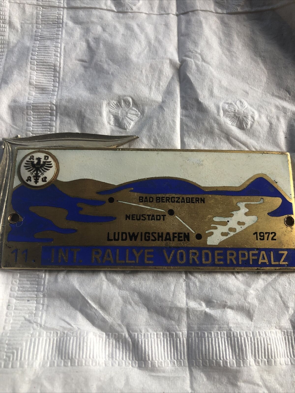 AWESOME vintage grill badge international ralley Vorderpfalz
