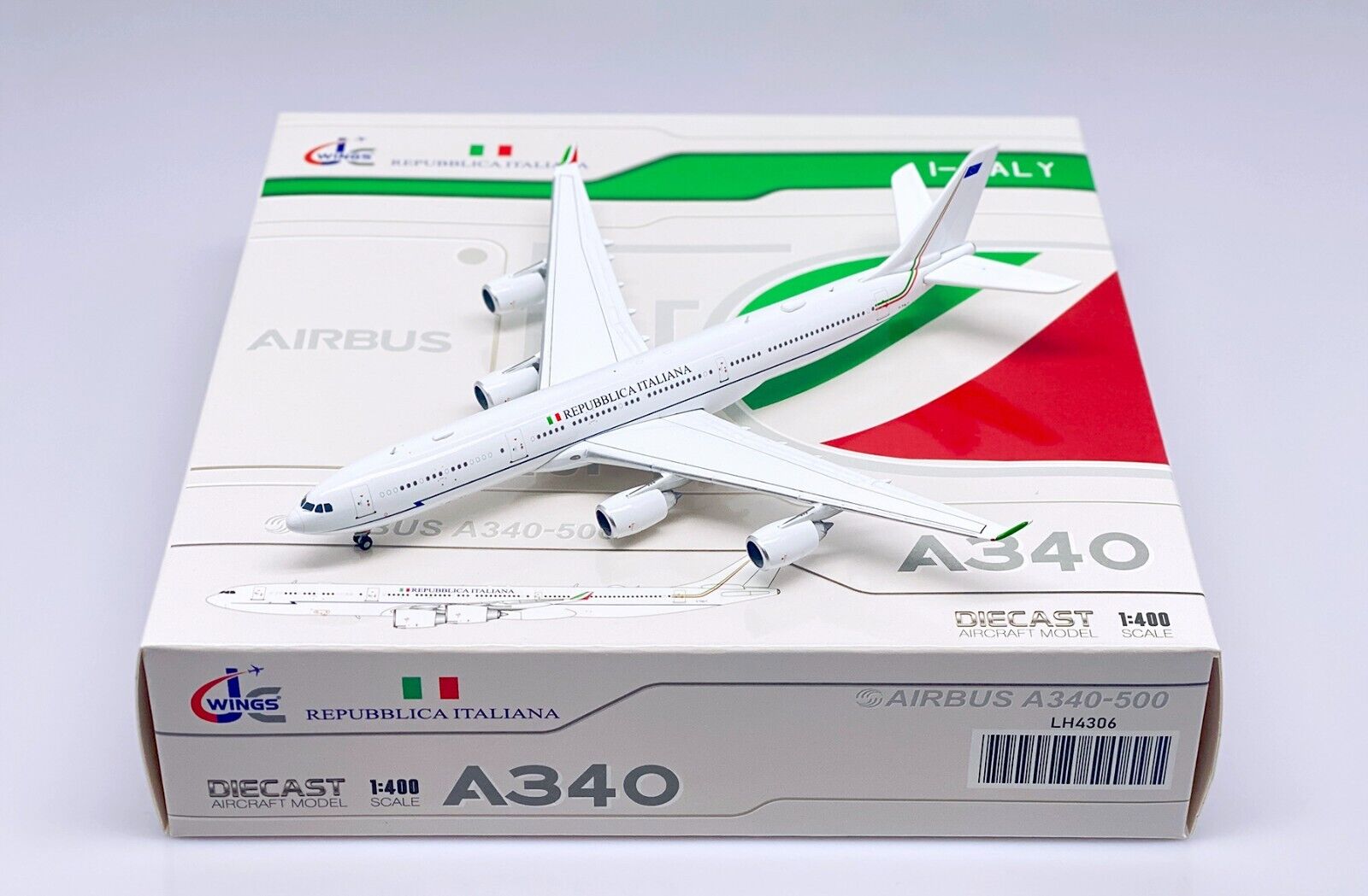 Italian Air Force A340-500 Reg: I-TALY JC Wings Scale 1:400 Diecast LH4306 (E)