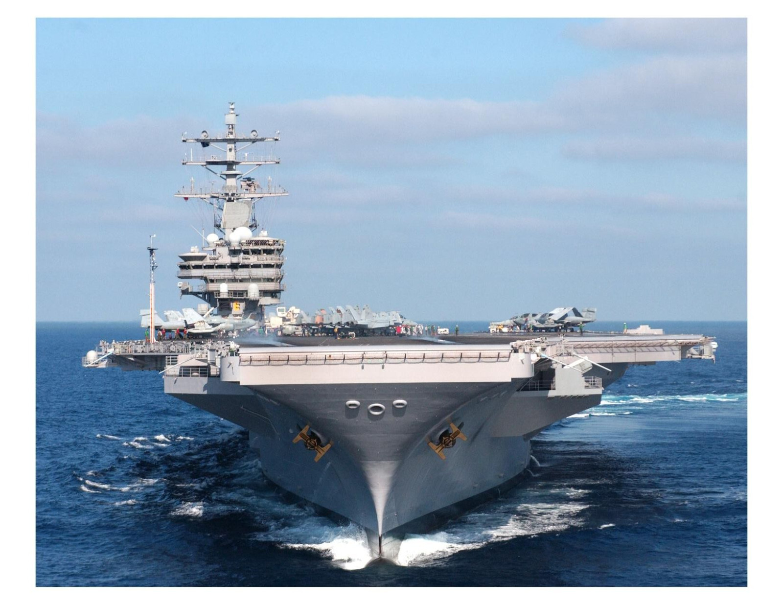 US Navy Aircraft Carrier USS Ronald Reagan (CVN 76) 8x10 Photo On 8.5\