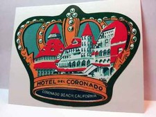 Hotel Del Coronado Vintage Style Travel Decal / Vinyl Sticker, Luggage Label picture