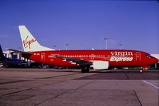 RI679_OO-VEA_VIRGIN EXPRESS_B737-36M_1997_LHR - ORIGINAL KODAK SLIDE picture