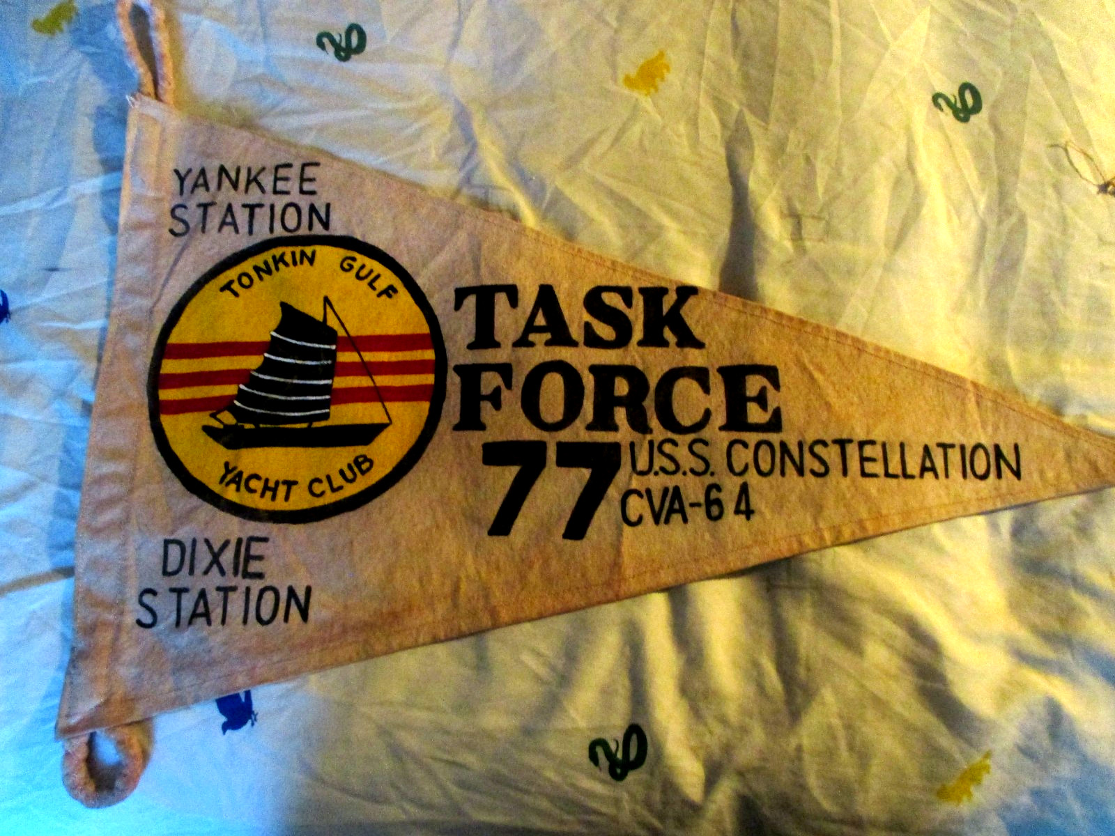 VIETNAM  TONKIN GULF YACHT CLUB TASK FORCE 77 USS CONSTELLATION CVA-64 FLAG