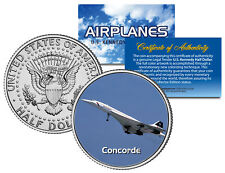 CONCORDE * Airplane Series * JFK Kennedy Half Dollar Colorized US Coin picture
