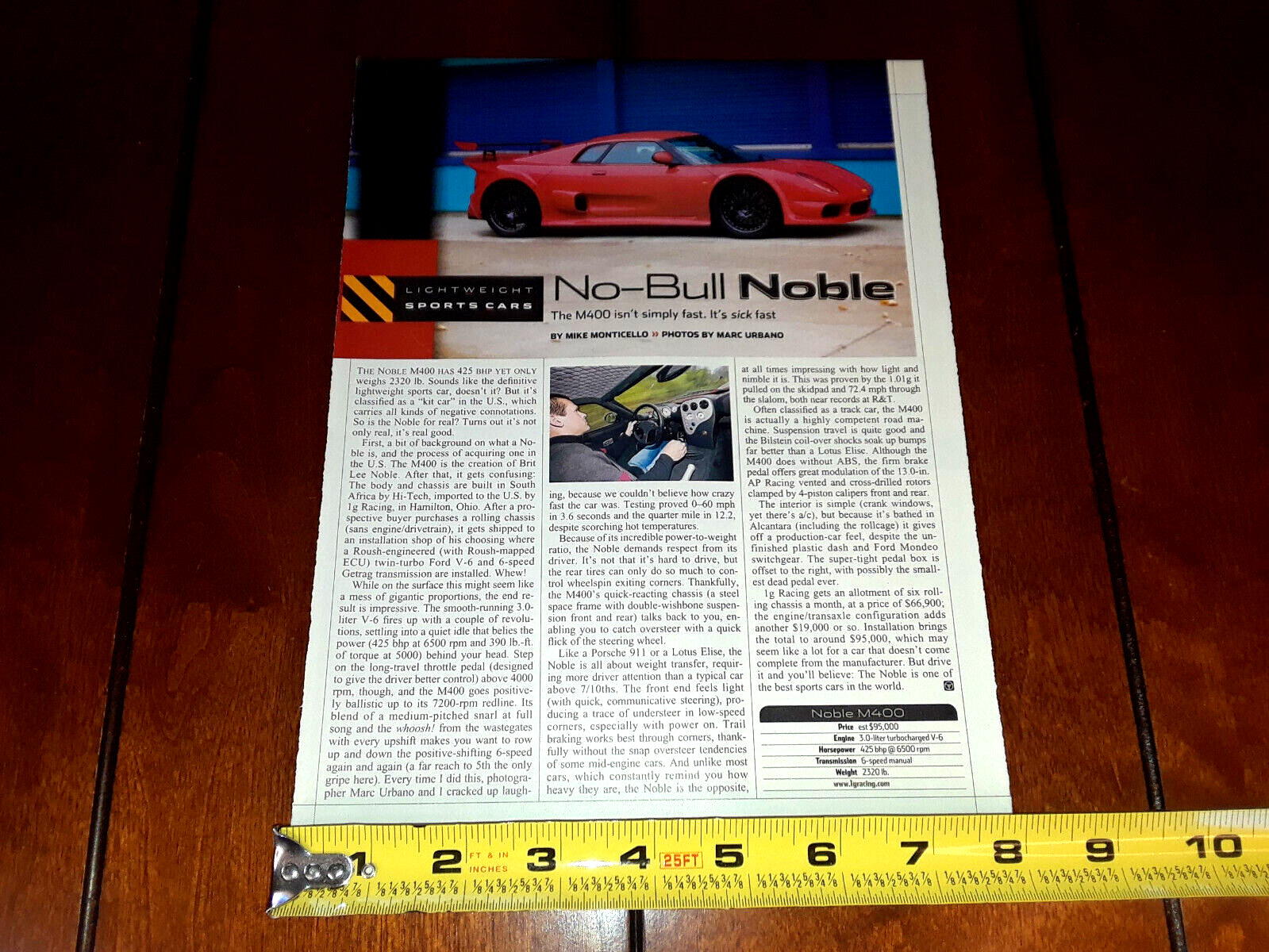 2006 NOBLE M400 ORIGINAL ARTICLE