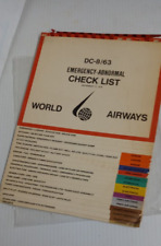 World Airways DC8 /63 Emergency Checklist ORIGINAL 1978 picture