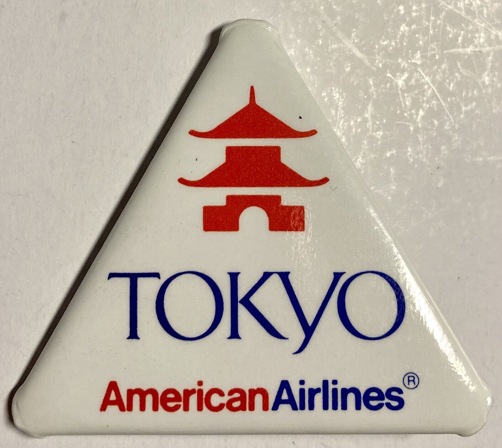 American Airlines Tokyo Japan Collectible Pin Button AA Pilot Flight