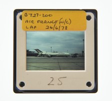 35MM SLIDE AIRCRAFT 1978 BOEING 727-200 AIR FRANCE AT HEATHROW A81 picture