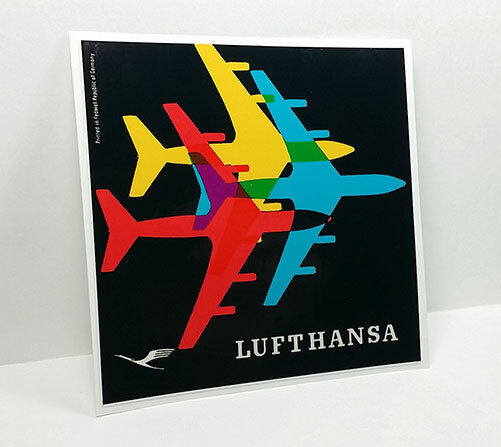 Lufthansa Vintage Style Travel Decal / Vinyl Sticker, Luggage Label