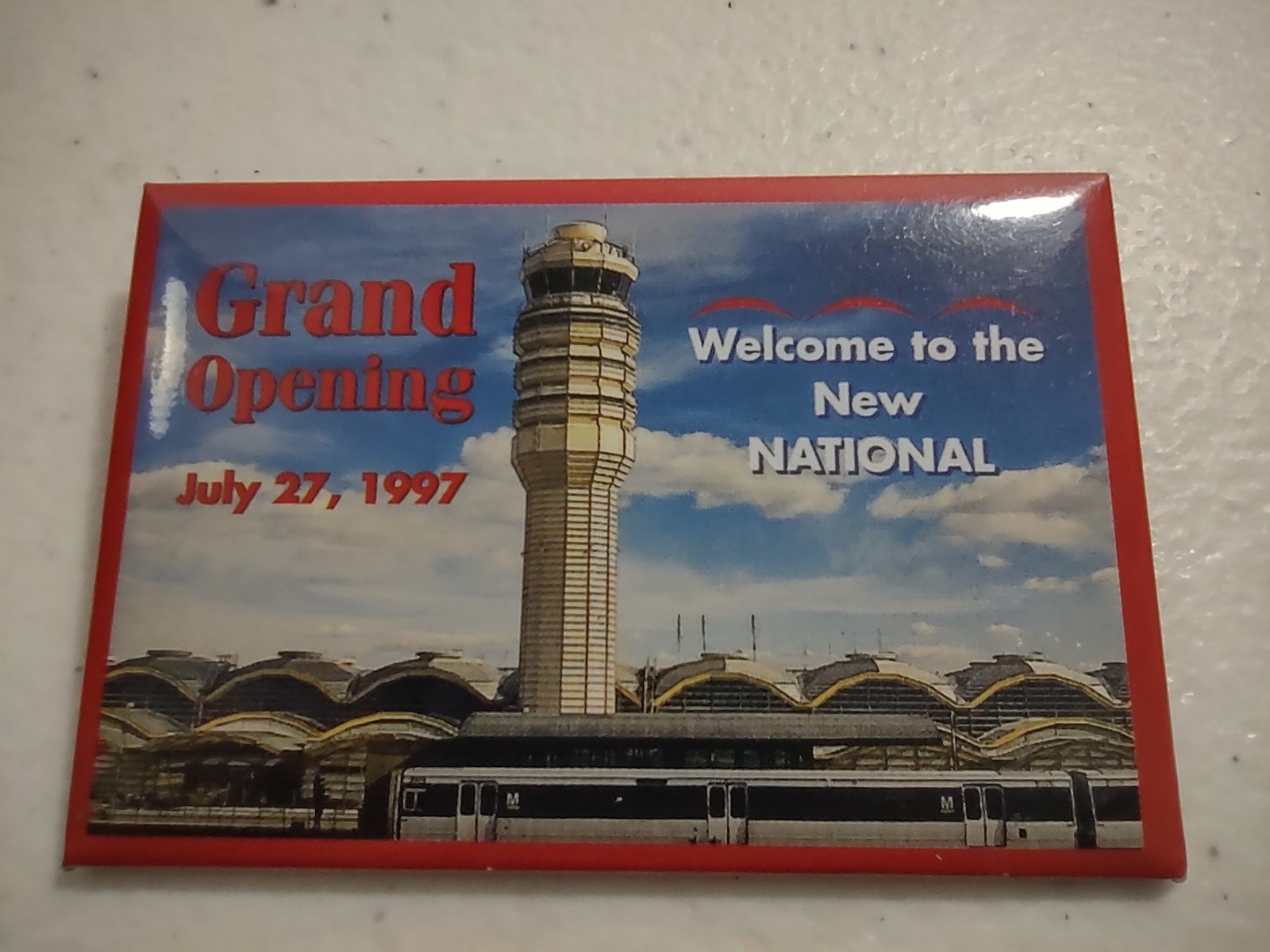 Vintage Ronald Reagan Washington National Airport 3x2 in. Pinback Pinbutton | Z1 Vintage Ronald Reagan Washington National Airport 3x2 in. Pinback Pinbutton | Z1