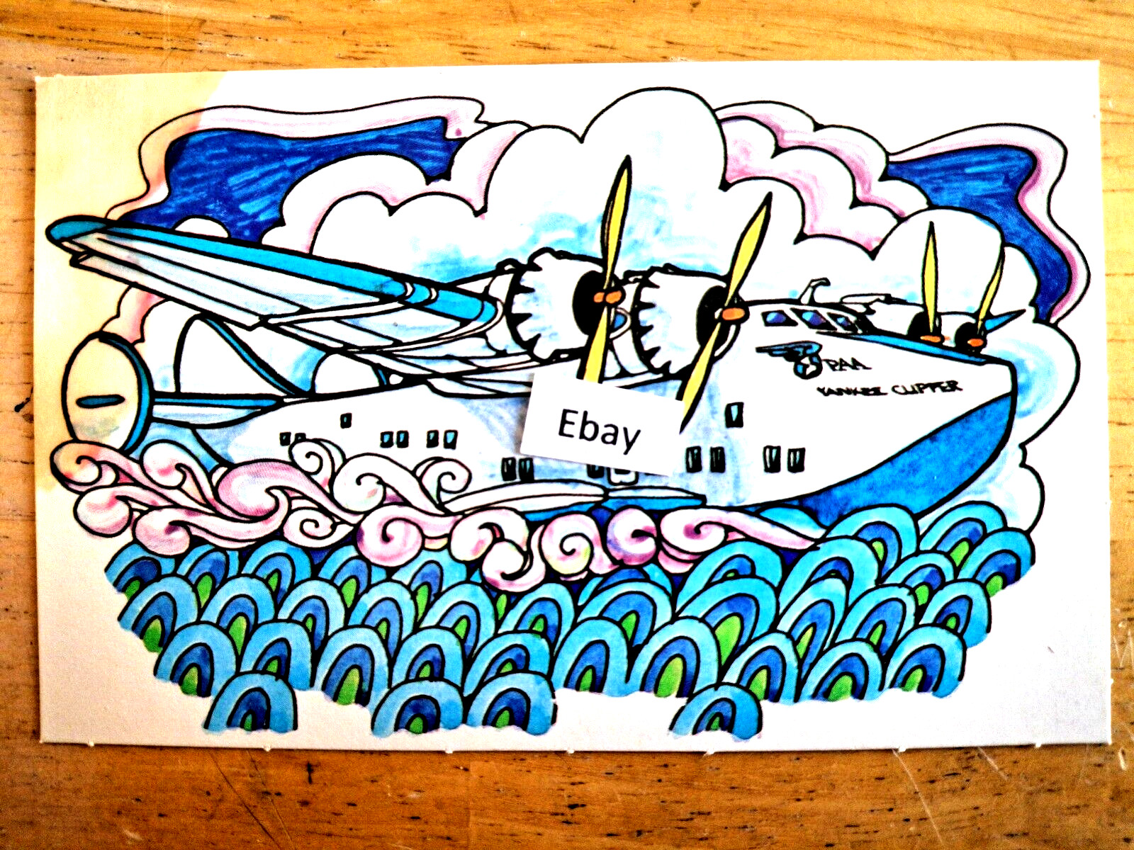 PAN AM Postcard Boeing 314 Yankee Clipper Fun Flight Airline Issue. PAN AM Postcard Boeing 314 Yankee Clipper Fun Flight Airline Issue.