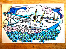 PAN AM Postcard Boeing 314 Yankee Clipper Fun Flight Airline Issue. picture