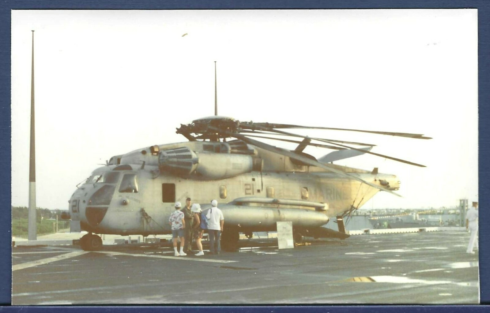 USMC CH-53 Sea Stallion Helicopter on Flight Deck of USS BELLEAU WOOD LHA-3 USMC CH-53 Sea Stallion Helicopter on Flight Deck of USS BELLEAU WOOD LHA-3