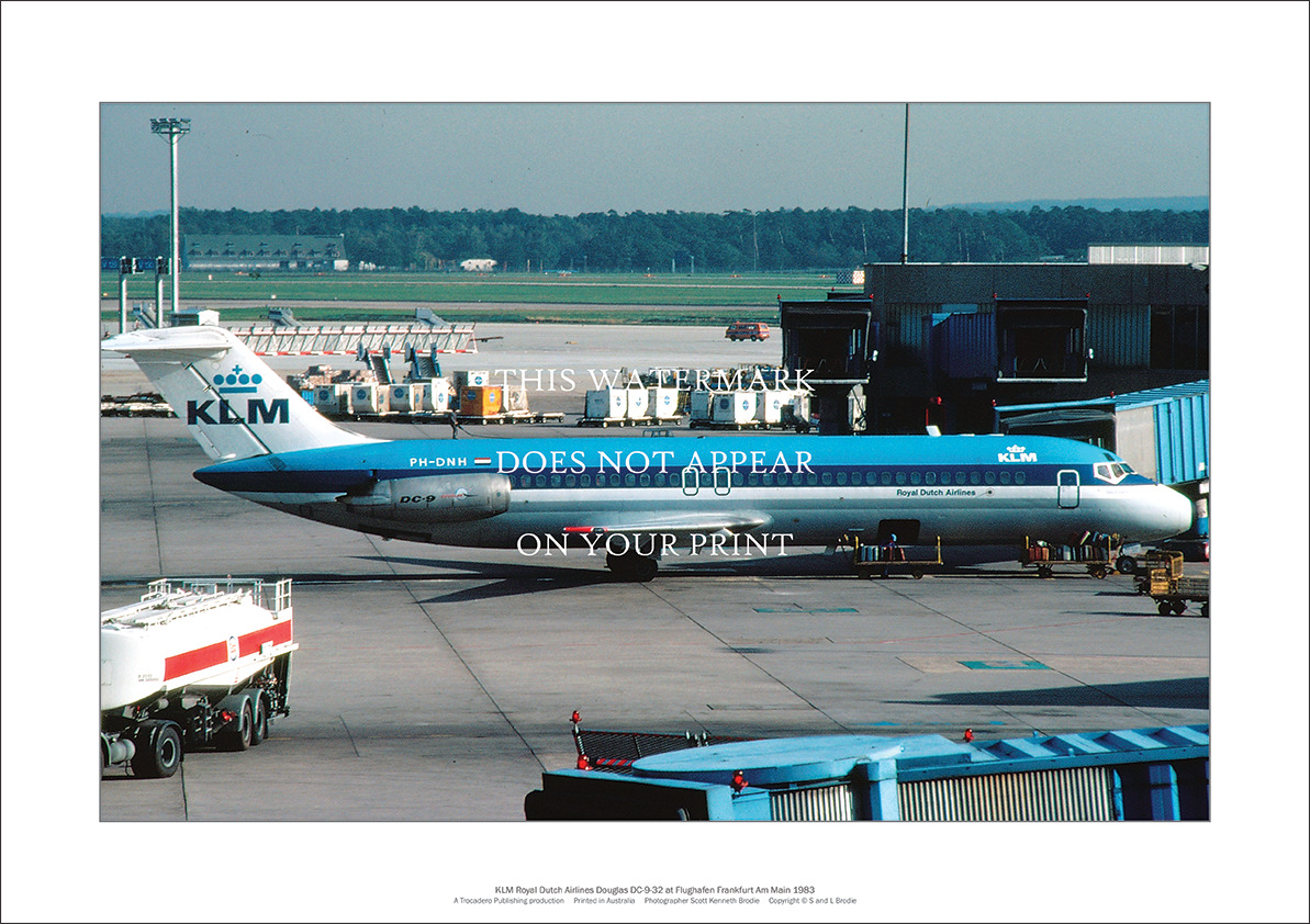 KLM Royal Dutch Airlines Douglas DC-9 A3 Art Print – 42 x 29 cm Poster