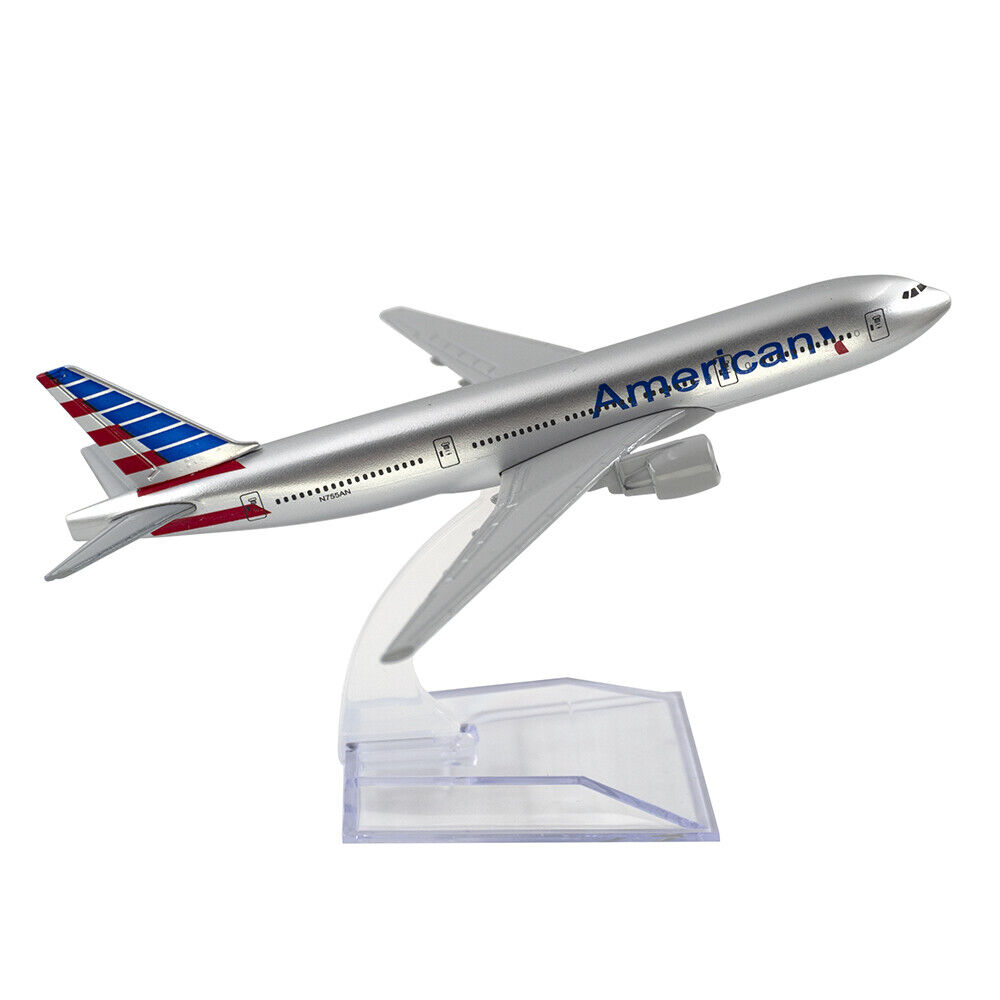 1:400 Aircraft Boeing 777 American Airlines Metal B777 Plane Model Toy Gift 16cm
