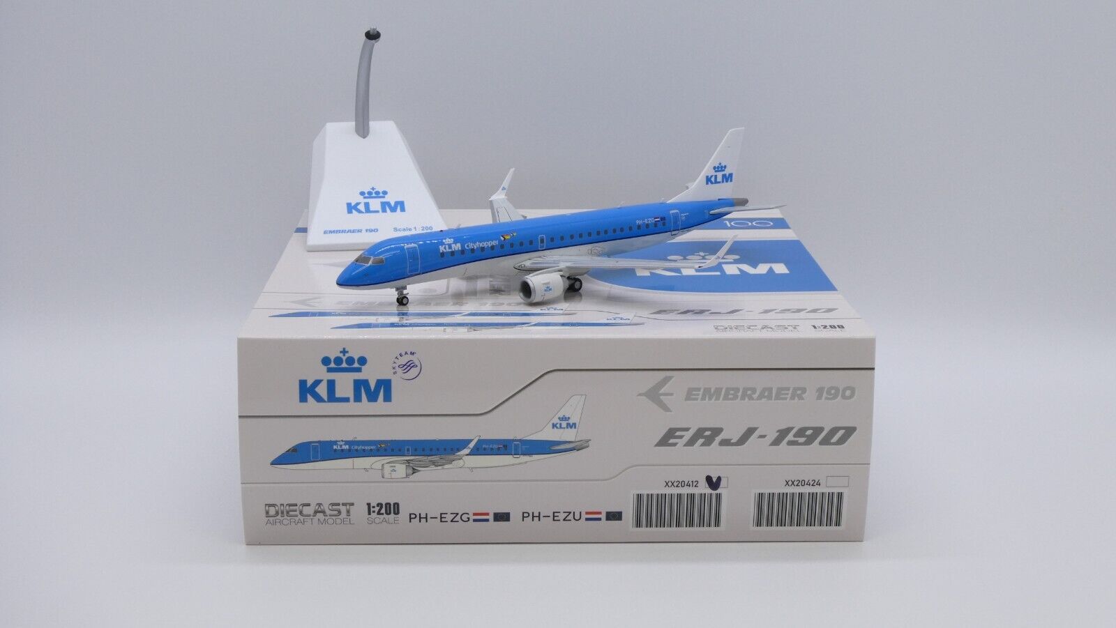 KLM Cityhopper EMBRAER 190-100STD Reg: PH-EZG JC Wings 1:200 XX20412 (E)