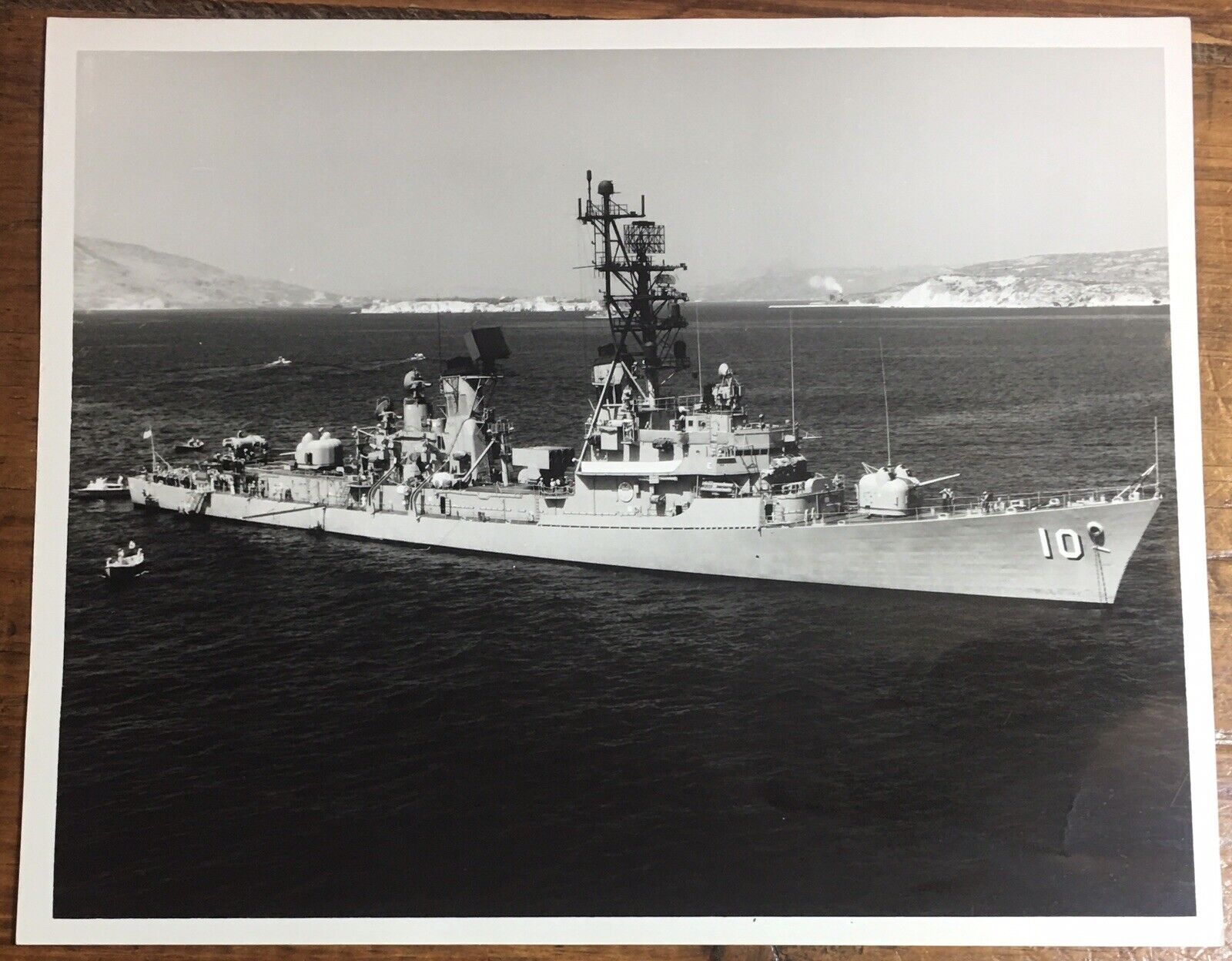 Sampson DDG-10 Photo From U.S.S. America CVA-66 Official U.S. Navy Photograph