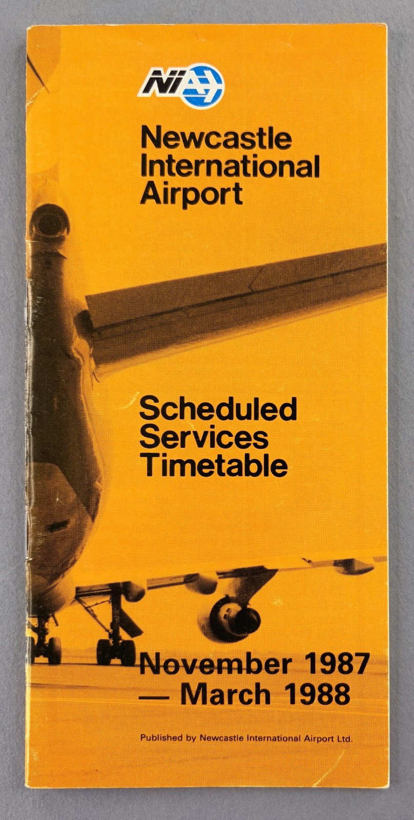 Newcastle International Airport Timetable Winter 1987/88 Airline Schedule NCL