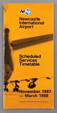Newcastle International Airport Timetable Winter 1987/88 Airline Schedule NCL picture