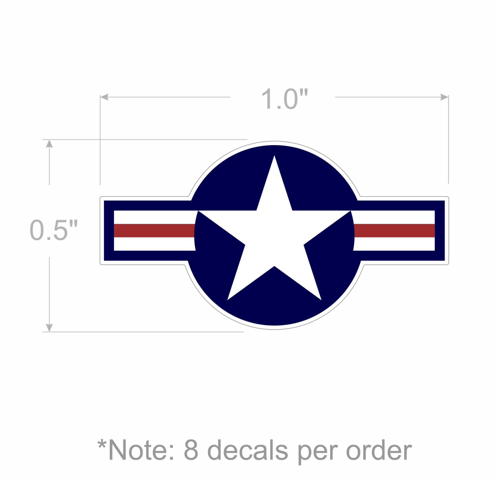 USAF Roundel Decal Sticker | Select Size | Outdoor Durable | US Air Force USAF Roundel Decal Sticker | Select Size | Outdoor Durable | US Air Force