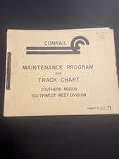 Conrail Maintenance Program And Track Chart Southern Region SW Div 1979 picture