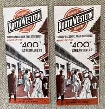 Chicago and North Western Ry Lot of (2) Public Timetables: 7/24/63, 10/27/63 picture