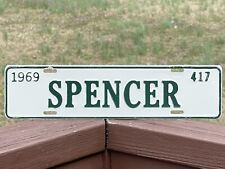Spencer North Carolina License Plate 1969 #417 NC City Plate picture