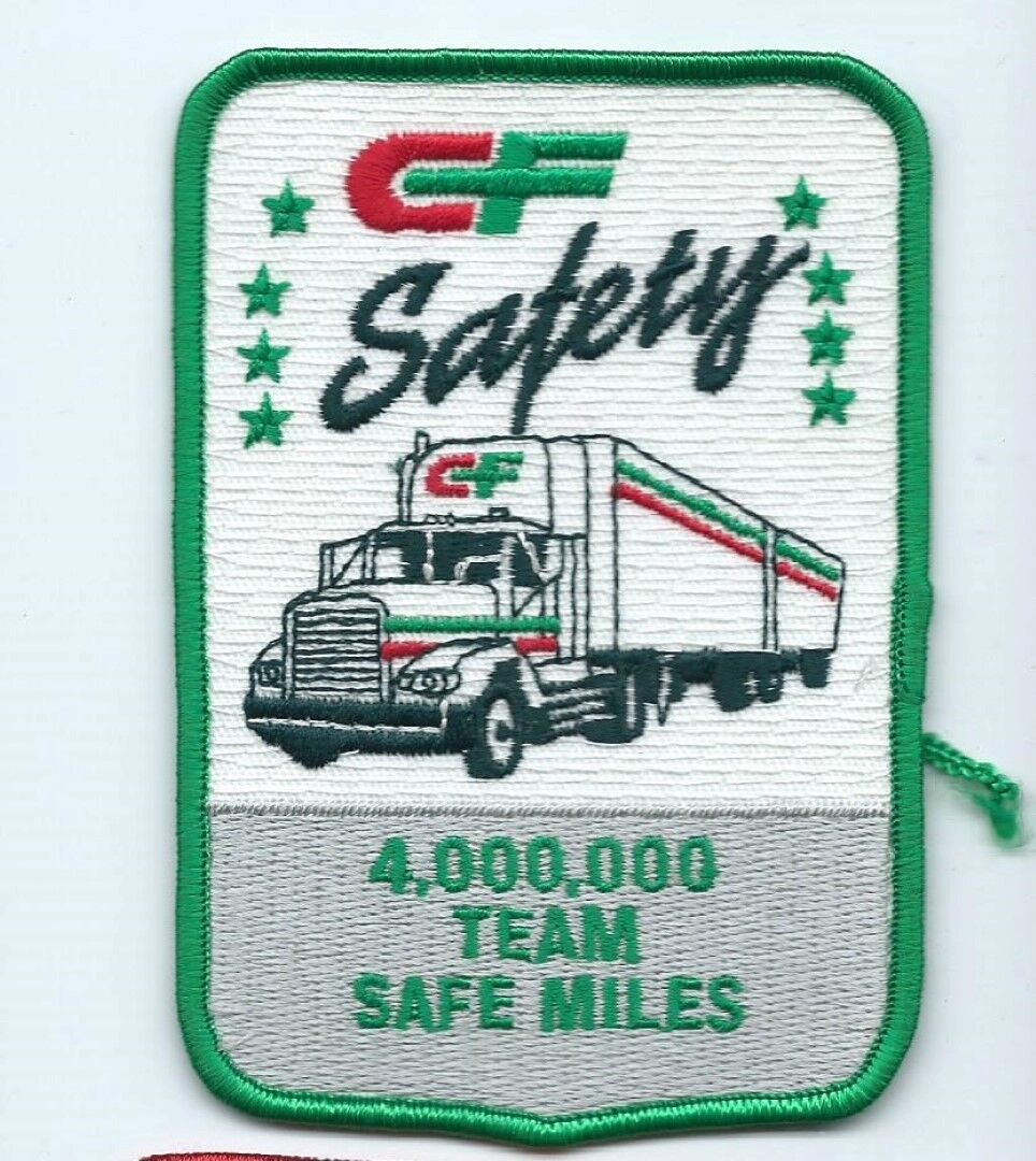 CF Consolidated Freightways safety 4,000,000 team safe miles patch 4-1/2X3  #937