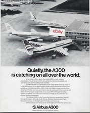AIRBUS INDUSTRIES 1976 AIRBUS A300 AIR FRANCE-GERMANAIR QUIETLY CATCHING ON AD  picture