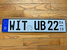 German Seasonal License Plate- Good Condition picture