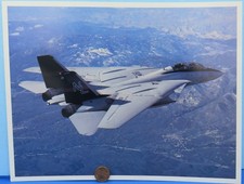 Photo Lithograph Grumman 80s vtg promotional F-14 Tomcat US Navy TOP GUN picture