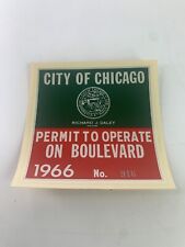 1966 CITY OF CHICAGO  AUTO Parking Permit- UNUSED Richard Daley NOS picture