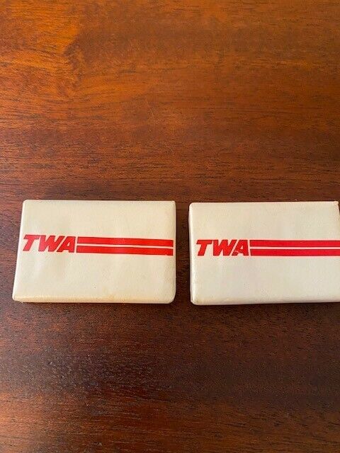Vintage 1960\'s TWA(Trans World Airlines)Two Mini Travel Soap Bars