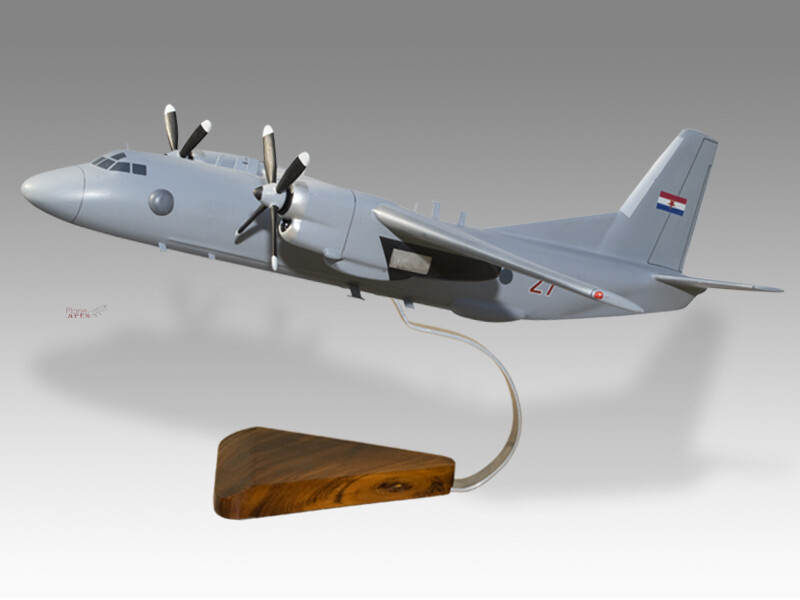 Antonov An-26 Russian Air Force Version 2 Mahogany Wood Handcrafted Model