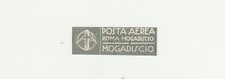 Italy Ala Littoria airline 1934 airmail label for mail Rome to Mogadiscio picture