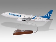 Boeing 737-800 Air Europa Ver.2 Mahogany Wood Handmade Desktop Airplane Model picture