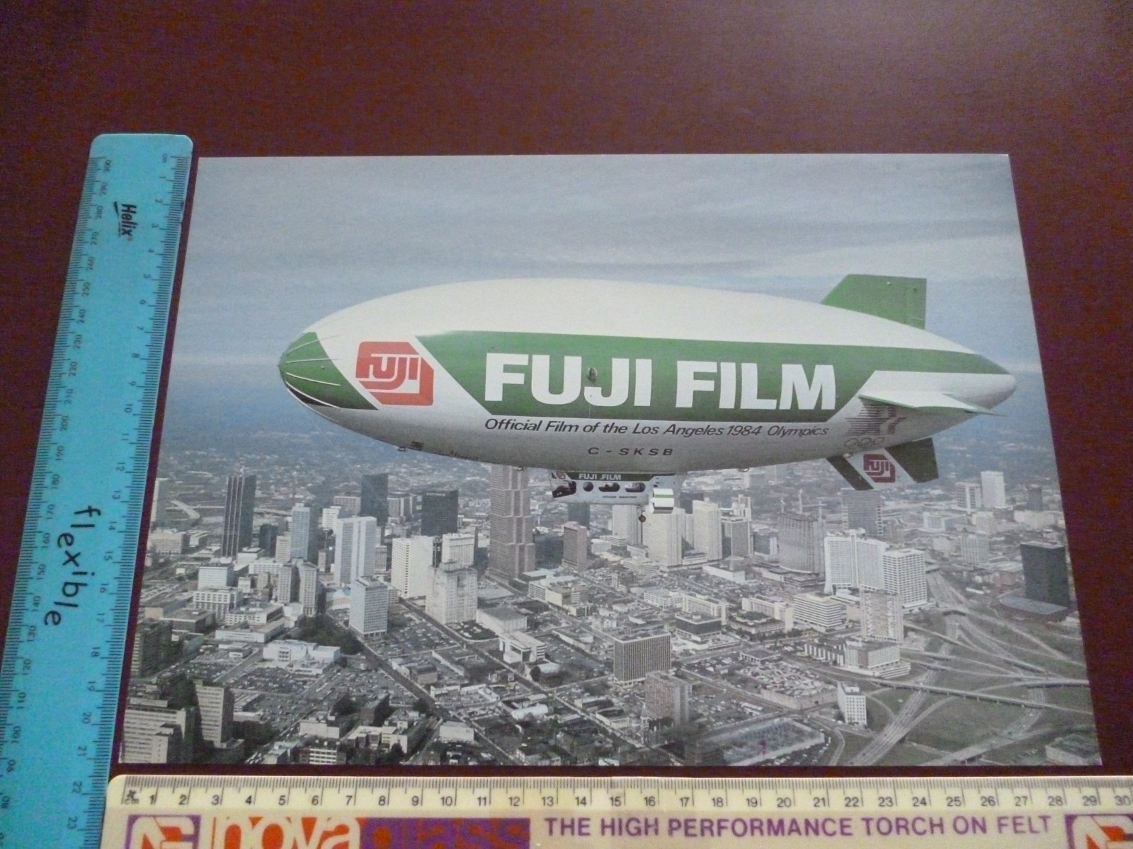 FUJI FILM FUJIFILM AIRSHIP BLIMP LOS ANGELES 1984 OLYMPICS COLOUR PRINT/PICTURE FUJI FILM FUJIFILM AIRSHIP BLIMP LOS ANGELES 1984 OLYMPICS COLOUR PRINT/PICTURE