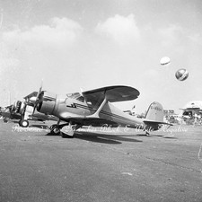 Beech D17S Staggerwing G-BDGK B Hill 20.5.78, 3 B&W Negatives, Aviation Aircraft picture
