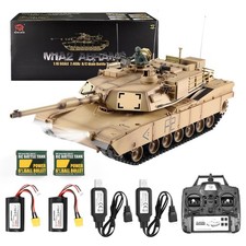 US M1A2 Abrams Army Tank Model 1/16 2.4GHz Remote Control Tank with Sound & L... picture
