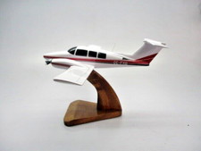 B-76 Beech Duchess Airplane Desktop Mahogany Kiln Dried Wood Model Small New picture