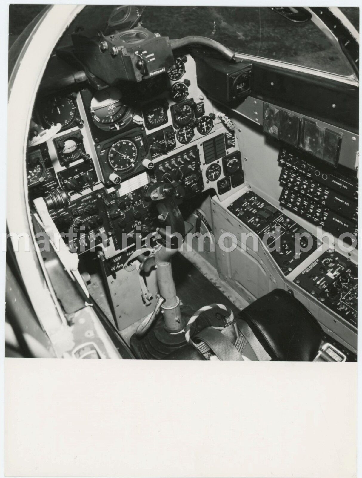 Aermacchi MB326K Cockpit Controls Large Original Photo, AZ993