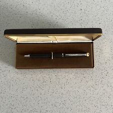 Delta Airlines Employee Award Pen Vintage Quill Ballpoint Pen Black Silver picture