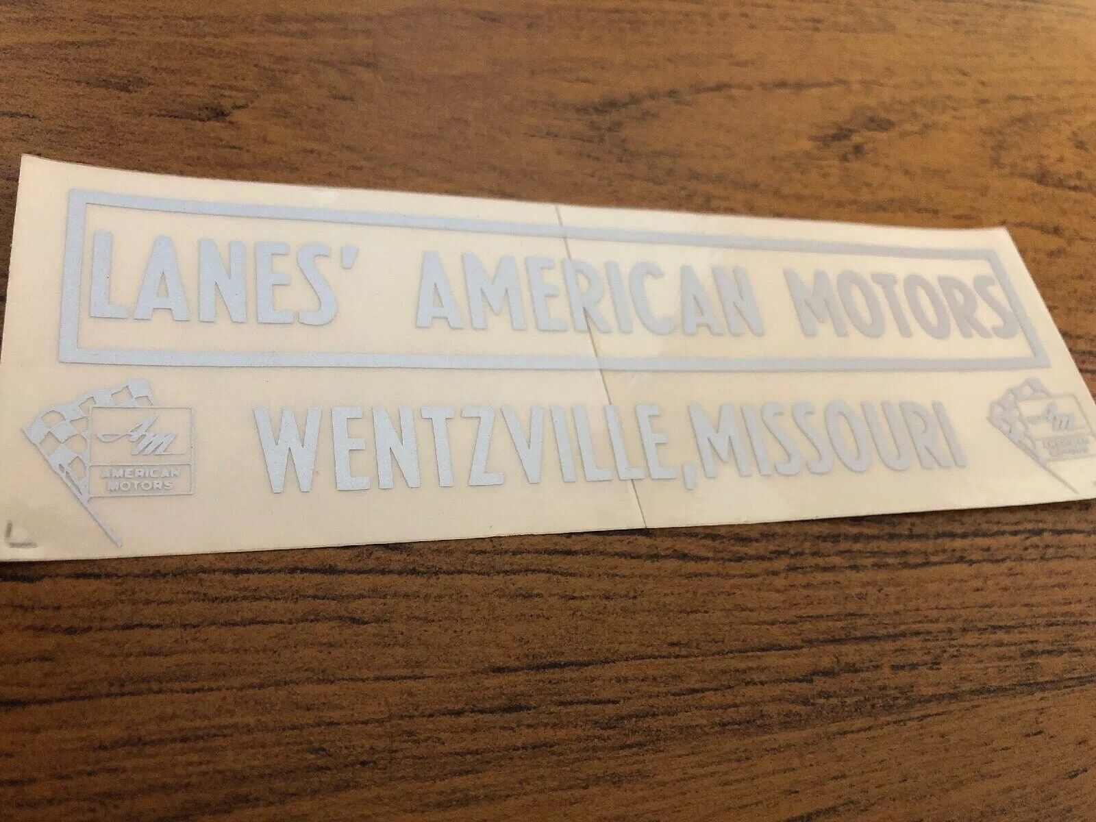 Lanes American Motors Dealer Advertising Sticker Wentzville, Missouri AMC Decal