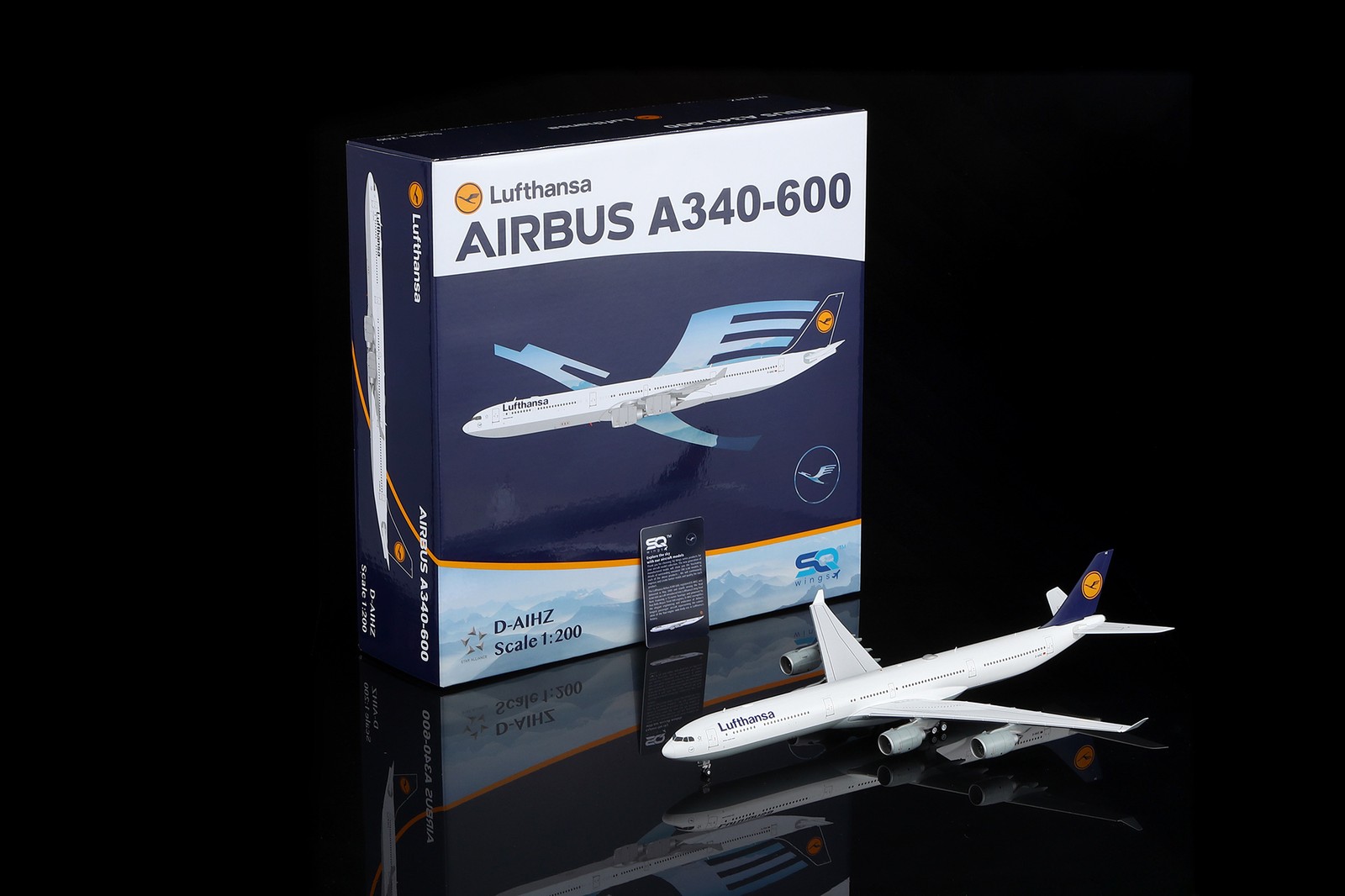 SQ Wings L2283FD Lufthansa Airbus A340-600 D-AIHZ Diecast 1/200 Model Airplane