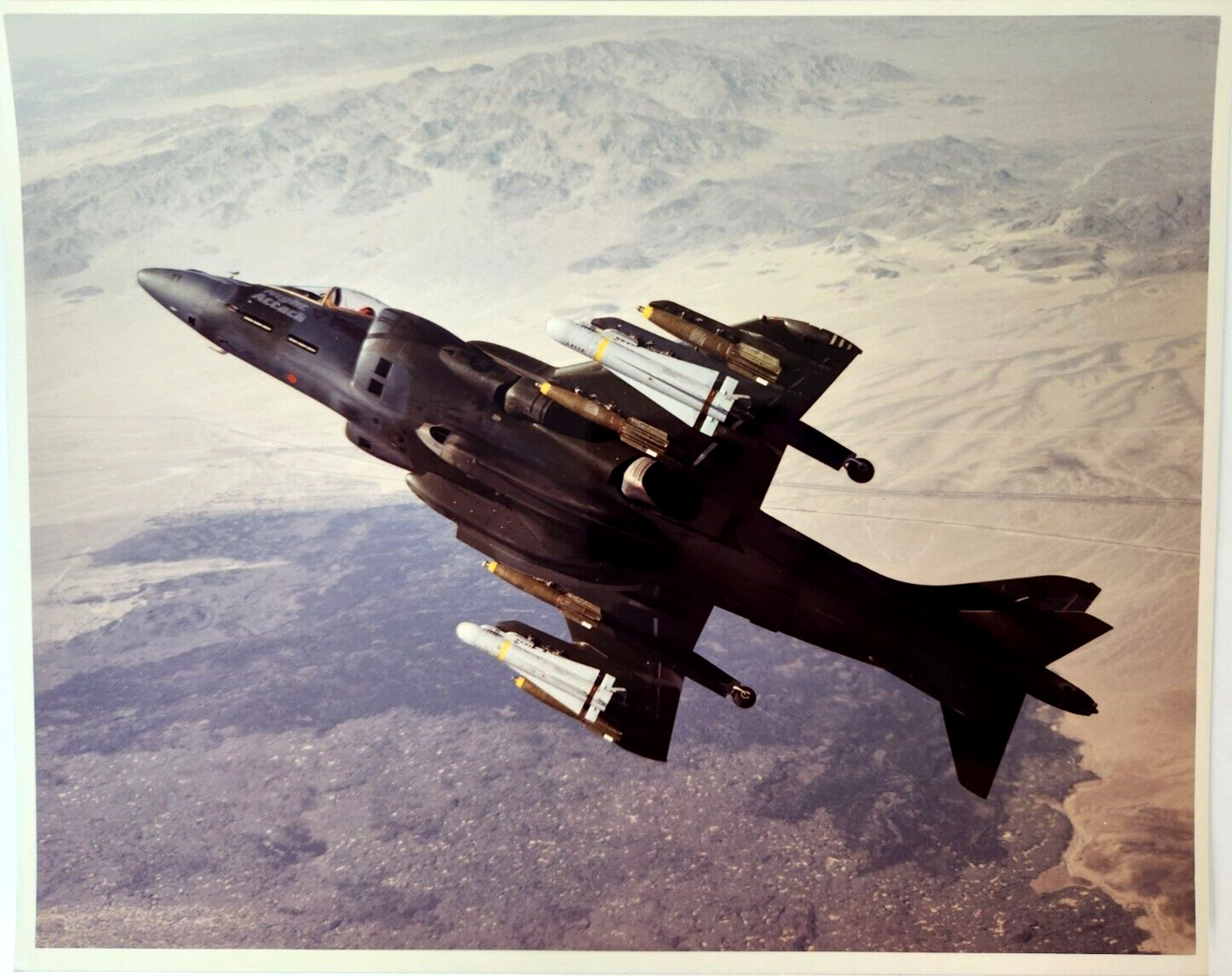 McDonnell Douglas AV 8B Harrier II Night Attack Vintage 1983 Photograph