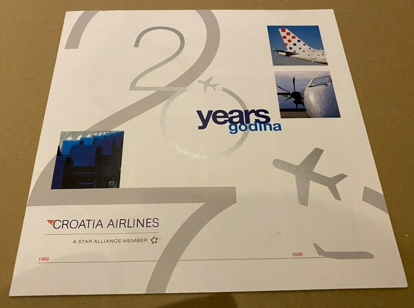2009 CROATIA AIRLINES 20TH ANNIVERSARY BROCHURE - MD82,737-200 PICTURES - POSTER