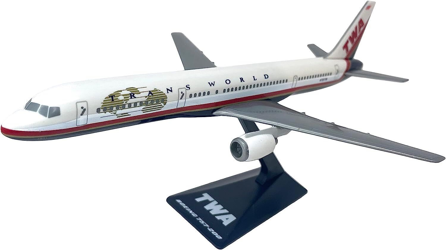 Flight Miniatures TWA Boeing 757-200 Desk Top Display 1/200 Model Airplane