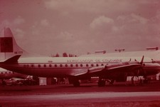 Aerocondor, Lockheed L-188 Electra HK-777, at airport, Colombia, aircraft slide picture