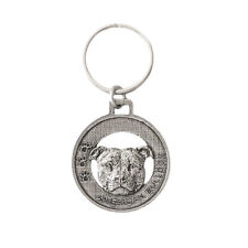 Creative Pewter Designs American Bulldog Pewter KeyChain, Key Fob, D006KC picture