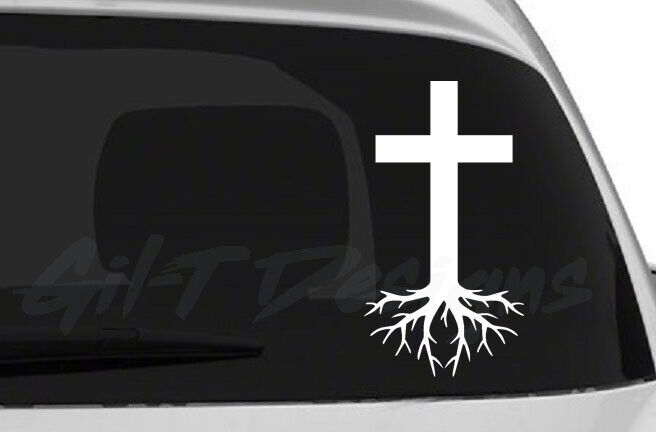 Cross Roots Vinyl Decal Sticker, Christian, Religious, Jesus, Love, God, Holy 