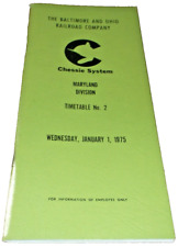 JANUARY 1975 CHESSIE SYSTEM MARYLAND DIVISION EMPLOYEE TIMETABLE #2 picture